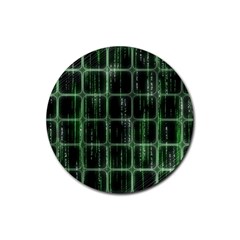 Matrix Earth Global International Rubber Coaster (round)  by Nexatart