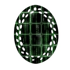 Matrix Earth Global International Oval Filigree Ornament (two Sides) by Nexatart