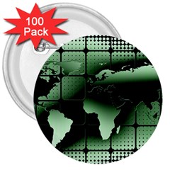 Matrix Earth Global International 3  Buttons (100 Pack)  by Nexatart