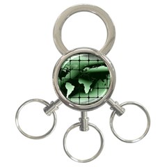 Matrix Earth Global International 3-ring Key Chains by Nexatart