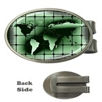 Matrix Earth Global International Money Clips (Oval)  Front