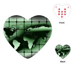 Matrix Earth Global International Playing Cards (heart)  by Nexatart