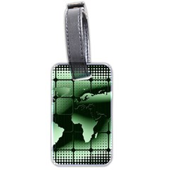 Matrix Earth Global International Luggage Tags (two Sides) by Nexatart