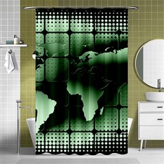 Matrix Earth Global International Shower Curtain 48  X 72  (small)  by Nexatart