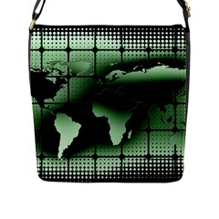 Matrix Earth Global International Flap Messenger Bag (l)  by Nexatart