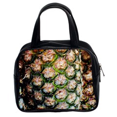 Pineapple Texture Macro Pattern Classic Handbags (2 Sides) by Nexatart