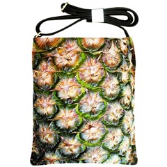 Pineapple Texture Macro Pattern Shoulder Sling Bags by Nexatart