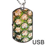 Pineapple Texture Macro Pattern Dog Tag USB Flash (One Side) Front