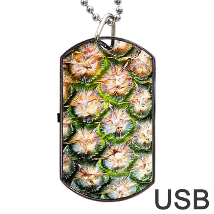 Pineapple Texture Macro Pattern Dog Tag USB Flash (One Side)