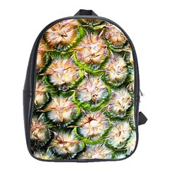 Pineapple Texture Macro Pattern School Bag (xl) by Nexatart