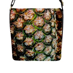 Pineapple Texture Macro Pattern Flap Messenger Bag (l)  by Nexatart