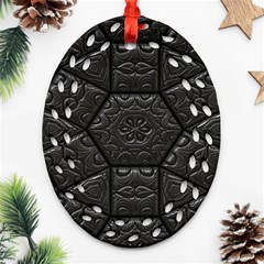 Tile Emboss Luxury Artwork Depth Oval Filigree Ornament (two Sides) by Nexatart