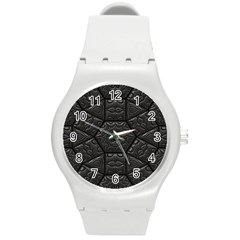 Tile Emboss Luxury Artwork Depth Round Plastic Sport Watch (m) by Nexatart