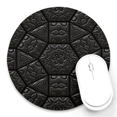 Tile Emboss Luxury Artwork Depth Round Mousepads by Nexatart