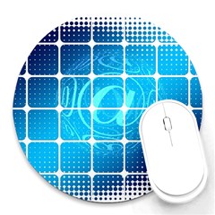 Tile Square Mail Email E Mail At Round Mousepads by Nexatart