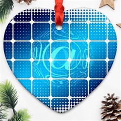 Tile Square Mail Email E Mail At Ornament (heart)