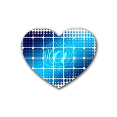 Tile Square Mail Email E Mail At Rubber Coaster (heart)  by Nexatart