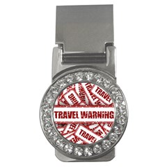 Travel Warning Shield Stamp Money Clips (cz)  by Nexatart