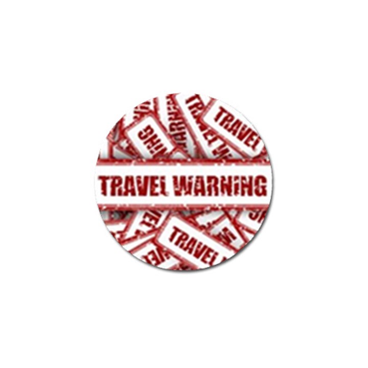 Travel Warning Shield Stamp Golf Ball Marker (4 pack)