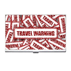 Travel Warning Shield Stamp Business Card Holders by Nexatart