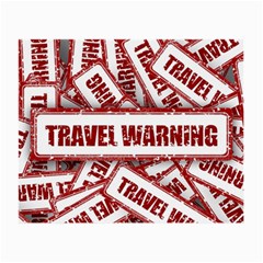 Travel Warning Shield Stamp Small Glasses Cloth by Nexatart