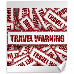 Travel Warning Shield Stamp Canvas 8  X 10  by Nexatart