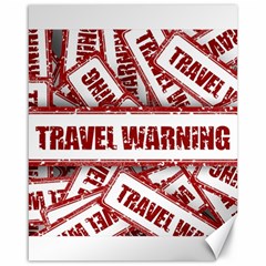 Travel Warning Shield Stamp Canvas 16  X 20   by Nexatart