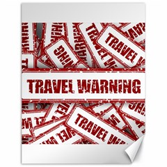 Travel Warning Shield Stamp Canvas 18  X 24   by Nexatart