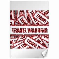 Travel Warning Shield Stamp Canvas 20  X 30   by Nexatart