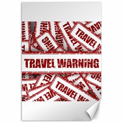 Travel Warning Shield Stamp Canvas 24  X 36  by Nexatart