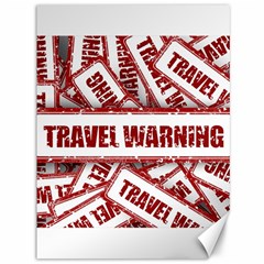 Travel Warning Shield Stamp Canvas 36  X 48   by Nexatart