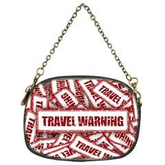 Travel Warning Shield Stamp Chain Purses (one Side)  by Nexatart