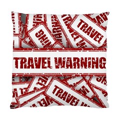 Travel Warning Shield Stamp Standard Cushion Case (one Side) by Nexatart