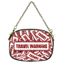 Travel Warning Shield Stamp Chain Purses (two Sides)  by Nexatart