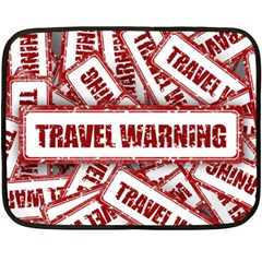 Travel Warning Shield Stamp Fleece Blanket (mini)