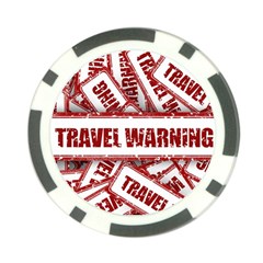 Travel Warning Shield Stamp Poker Chip Card Guard (10 Pack) by Nexatart