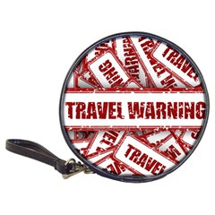 Travel Warning Shield Stamp Classic 20-cd Wallets by Nexatart