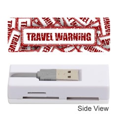 Travel Warning Shield Stamp Memory Card Reader (stick)  by Nexatart