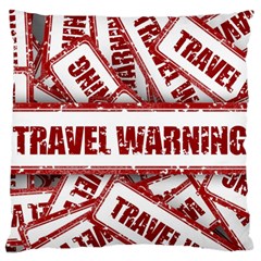 Travel Warning Shield Stamp Standard Flano Cushion Case (two Sides) by Nexatart