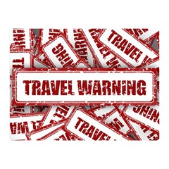 Travel Warning Shield Stamp Double Sided Flano Blanket (mini)  by Nexatart