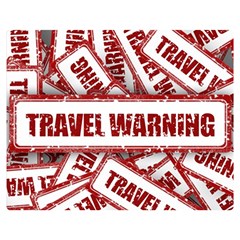 Travel Warning Shield Stamp Double Sided Flano Blanket (medium)  by Nexatart