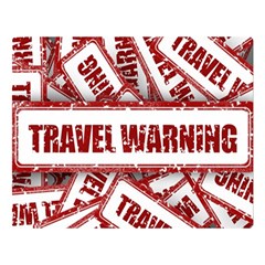 Travel Warning Shield Stamp Double Sided Flano Blanket (large)  by Nexatart