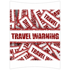 Travel Warning Shield Stamp Back Support Cushion by Nexatart