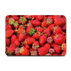 Strawberries Berries Fruit Small Doormat  by Nexatart