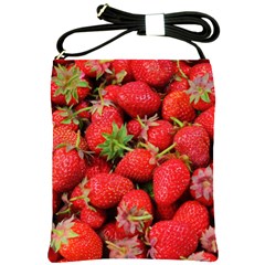 Strawberries Berries Fruit Shoulder Sling Bags by Nexatart