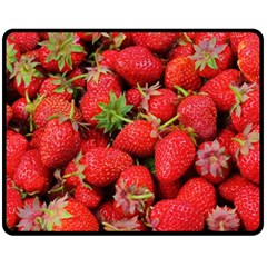 Strawberries Berries Fruit Fleece Blanket (medium)  by Nexatart