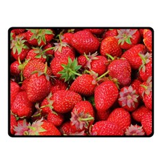 Strawberries Berries Fruit Fleece Blanket (small) by Nexatart