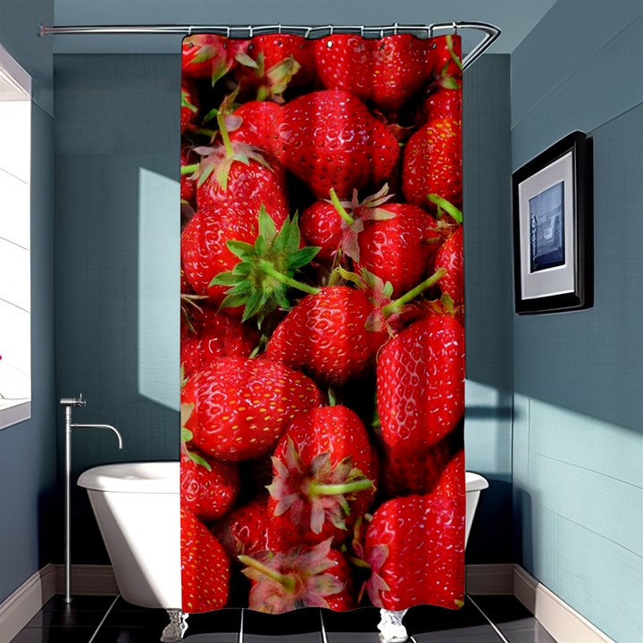 Strawberries Berries Fruit Shower Curtain 36  x 72  (Stall) 