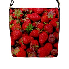 Strawberries Berries Fruit Flap Messenger Bag (l)  by Nexatart