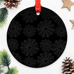 Spider Web Round Ornament (two Sides) by Valentinaart